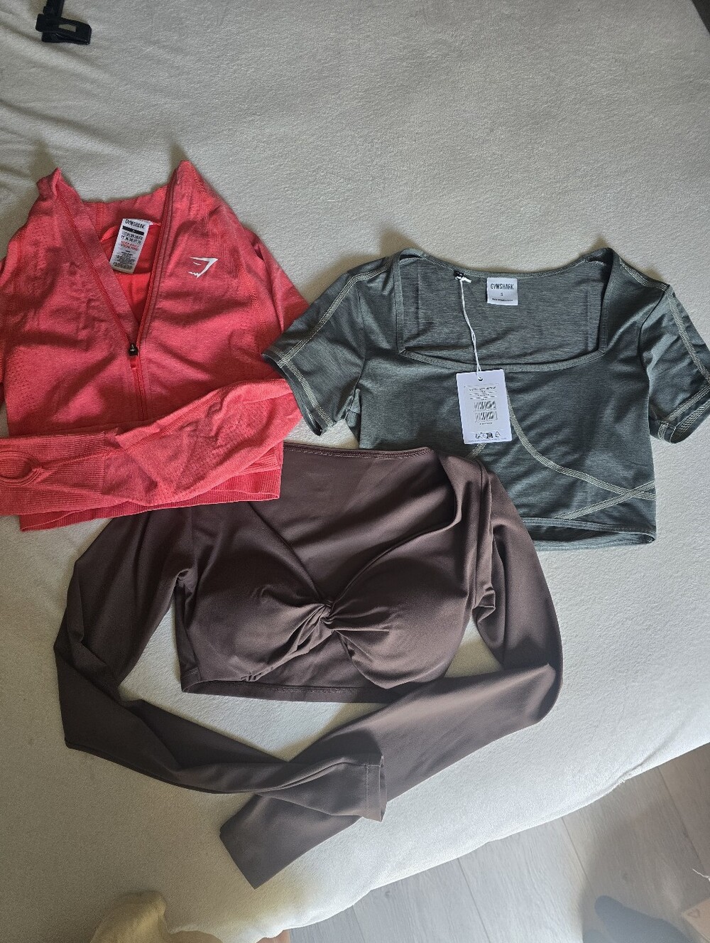 Bundle Gymshark Jacket, Top, And Long Sleeve Top